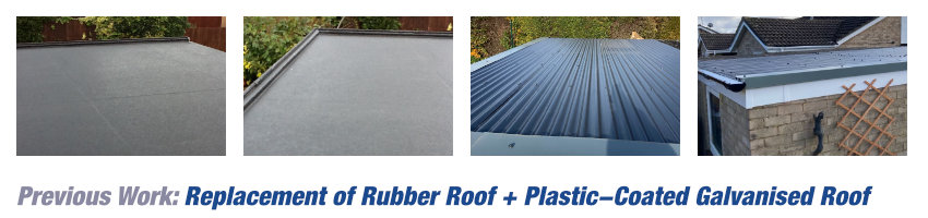 Replacement of Rubber Roof and Plastic-Coated Galvanised Roof by JDN Plastics, Leicestershire